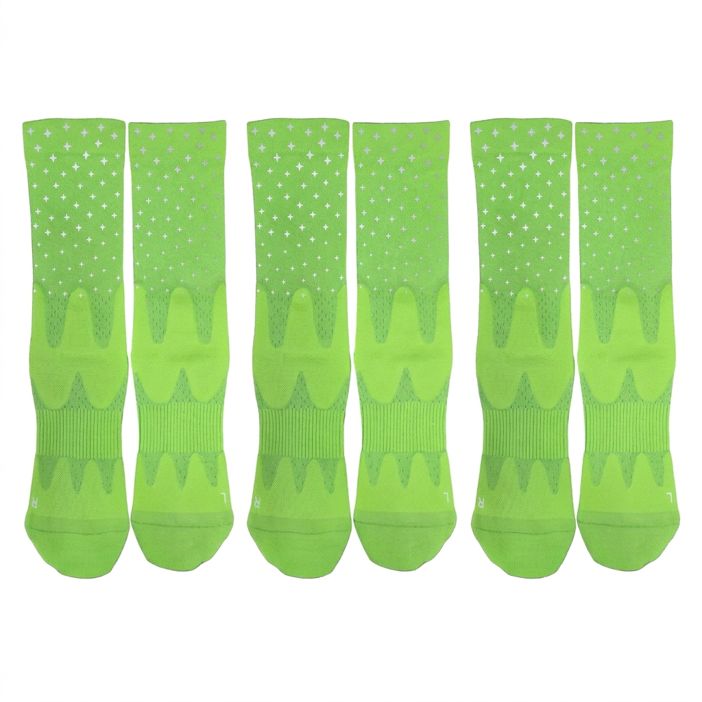 Reflective Sports Compression Socks with Arch Support – 15–20 mmHg
