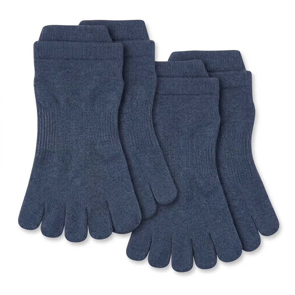 Navy toe socks, two-pair pack