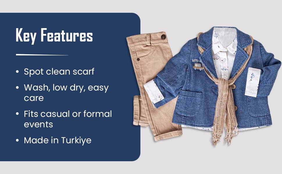 Infant and Toddler Boys' Adorable Blue Jean Jacket, Button-Up Shirt and Pants 3-Piece Set - Wear Sierra