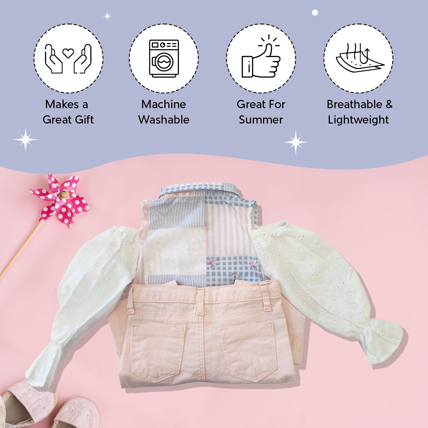 Infant and Toddler Girls' Shirt and Pants 2-Piece Outfit Great for Spring and Summer - Wear Sierra