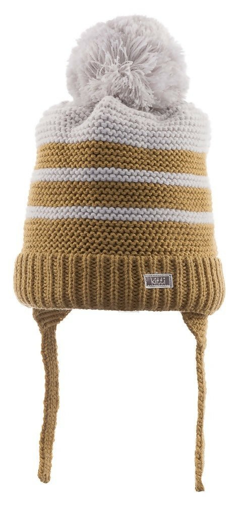 Infant Boys' Knitted Winter Beanie With Earflaps - Wear Sierra