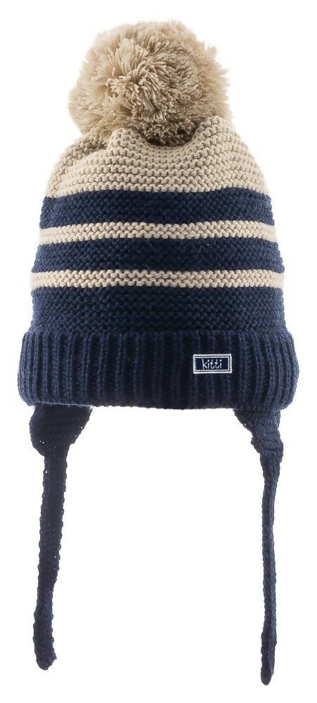 Infant Boys' Knitted Winter Beanie With Earflaps - Wear Sierra
