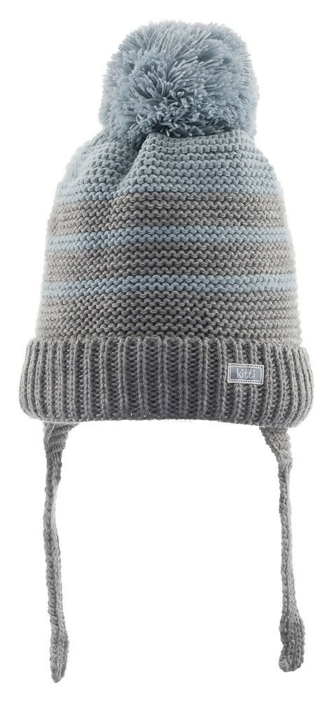 Infant Boys' Knitted Winter Beanie With Earflaps - Wear Sierra
