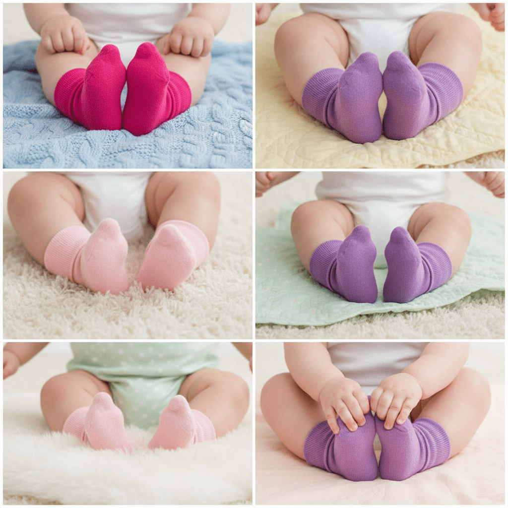 Infant Socks - Combed Cotton Turn Cuff Booties for Baby (Choose from 3 or 6 Pair Packs) - Wear Sierra