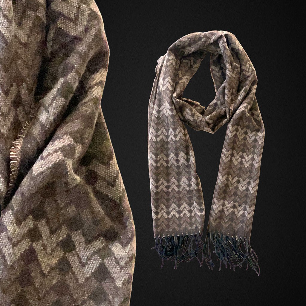 Italian Inspired Scarf for Men Double-Sided Classic Herringbone Pattern Perfect for Gifting! - Wear Sierra