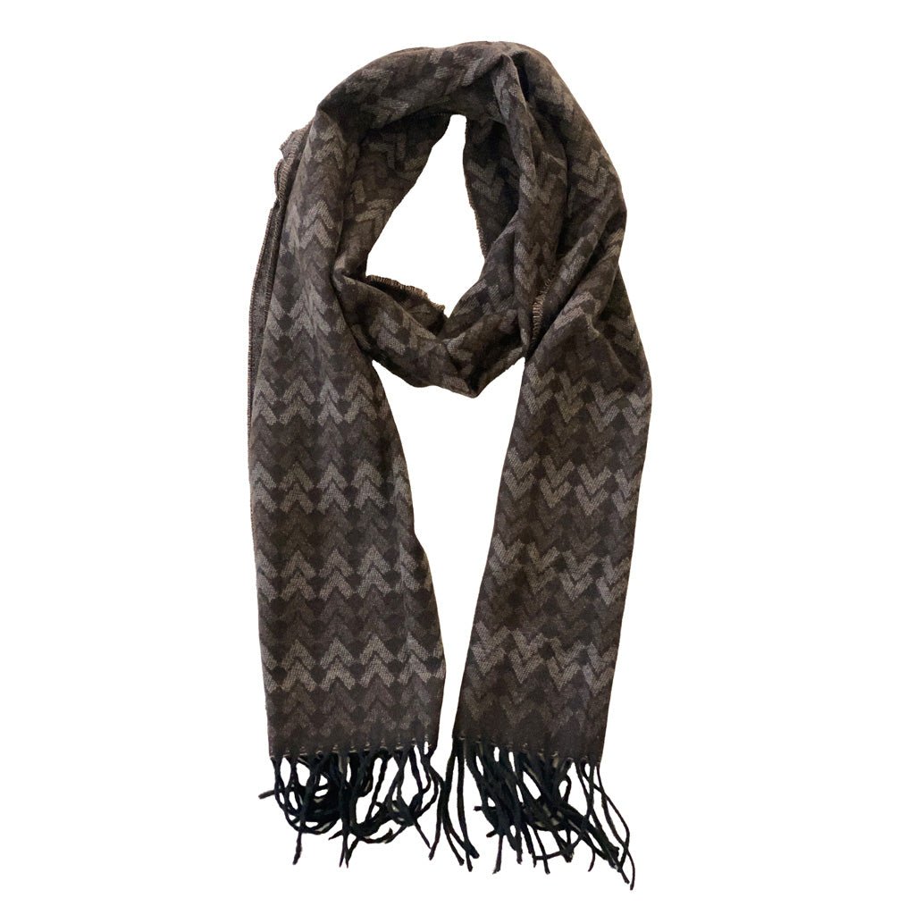Italian Inspired Scarf for Men Double-Sided Classic Herringbone Pattern Perfect for Gifting! - Wear Sierra
