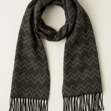 Italian Inspired Scarf for Men Double-Sided Classic Herringbone Pattern Perfect for Gifting! - Wear Sierra