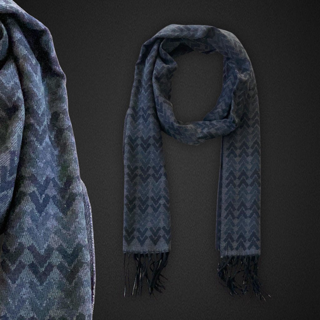 Italian Inspired Scarf for Men Double-Sided Classic Herringbone Pattern Perfect for Gifting! - Wear Sierra