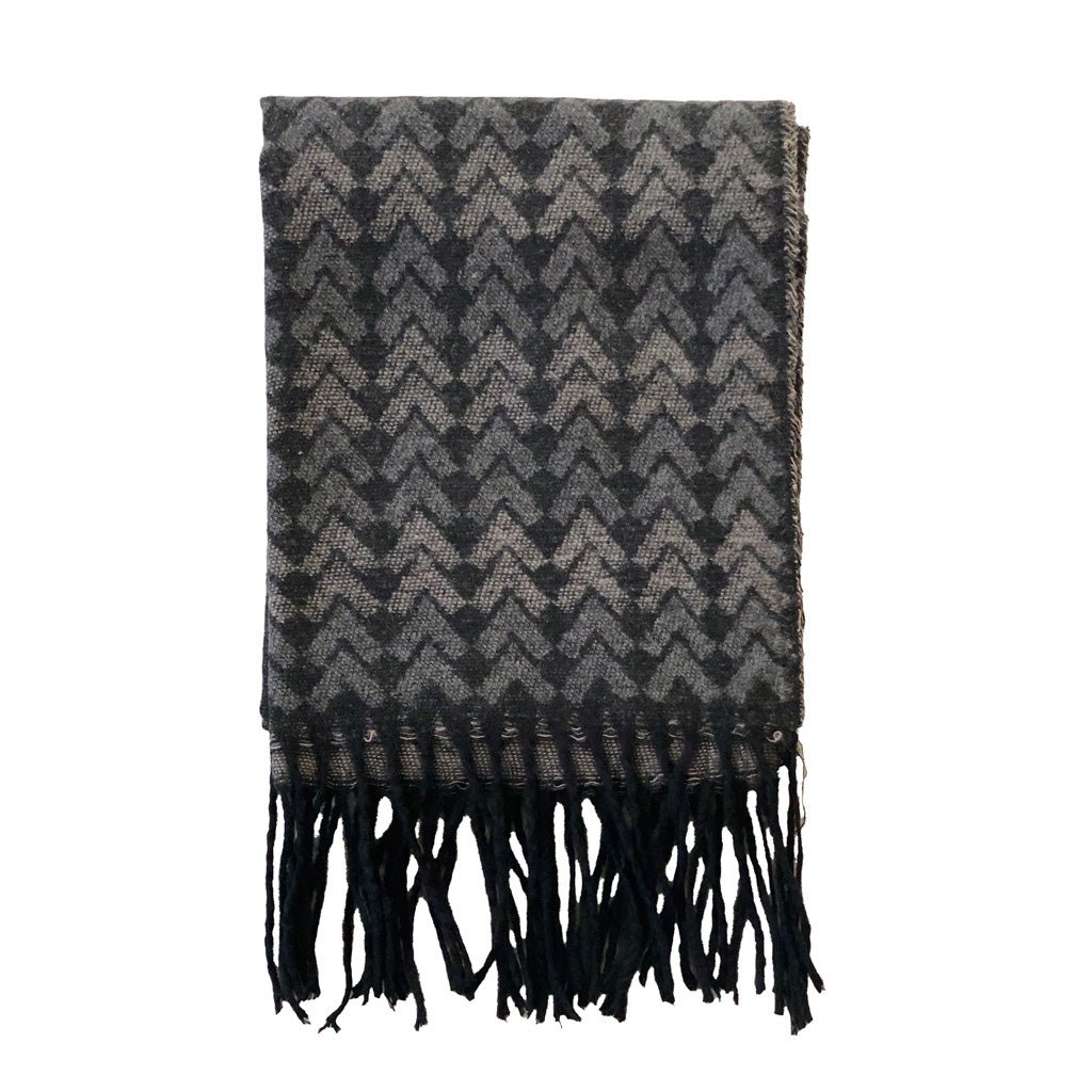 Italian Inspired Scarf for Men Double-Sided Classic Herringbone Pattern Perfect for Gifting! - Wear Sierra