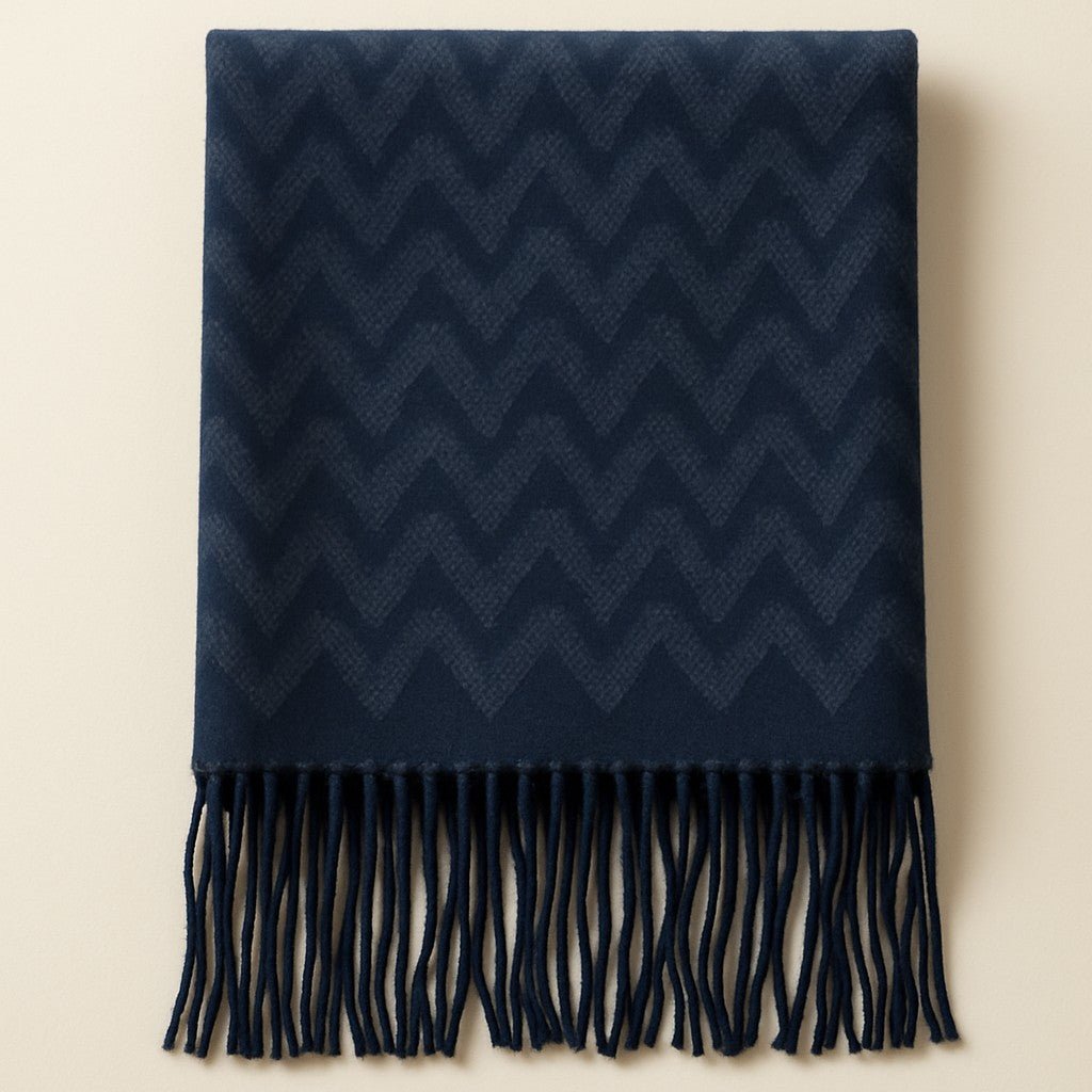 Italian Inspired Scarf for Men Double-Sided Classic Herringbone Pattern Perfect for Gifting! - Wear Sierra