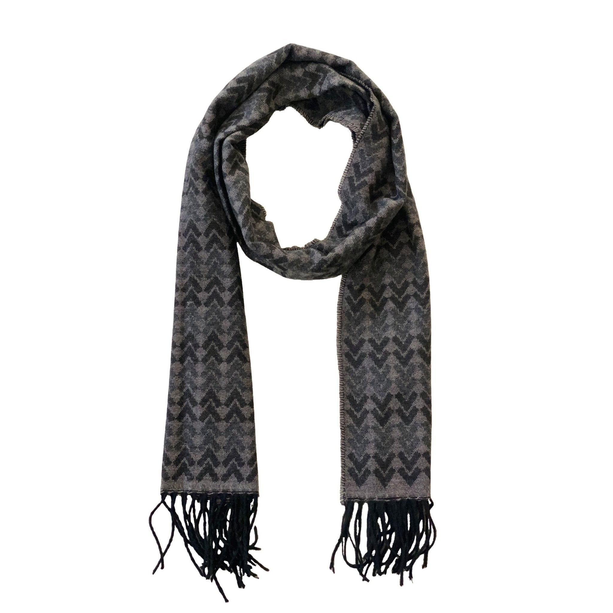 Italian Inspired Scarf for Men Double-Sided Classic Herringbone Pattern Perfect for Gifting! - Wear Sierra