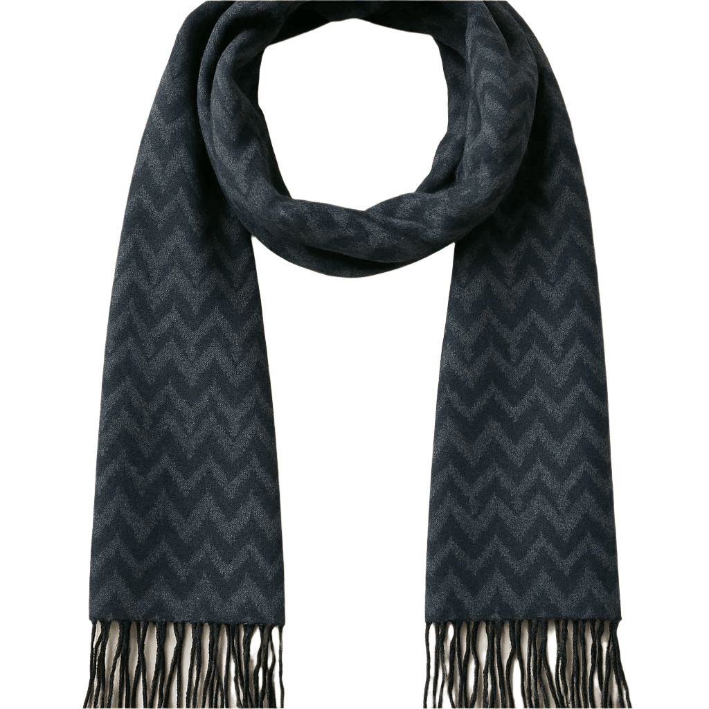 Italian Inspired Scarf for Men Double-Sided Classic Herringbone Pattern Perfect for Gifting! - Wear Sierra