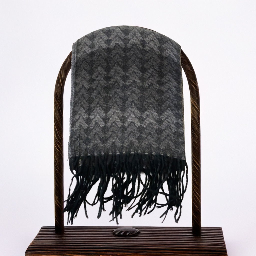 Italian Inspired Scarf for Men Double-Sided Classic Herringbone Pattern Perfect for Gifting! - Wear Sierra