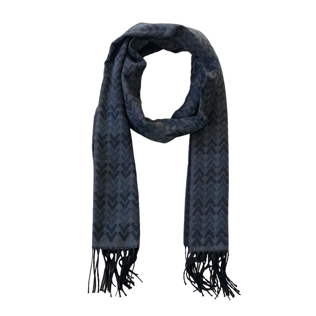 Italian Inspired Scarf for Men Double-Sided Classic Herringbone Pattern Perfect for Gifting! - Wear Sierra