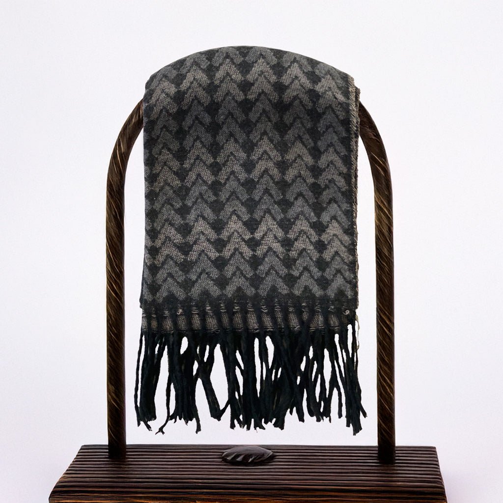 Italian Inspired Scarf for Men Double-Sided Classic Herringbone Pattern Perfect for Gifting! - Wear Sierra