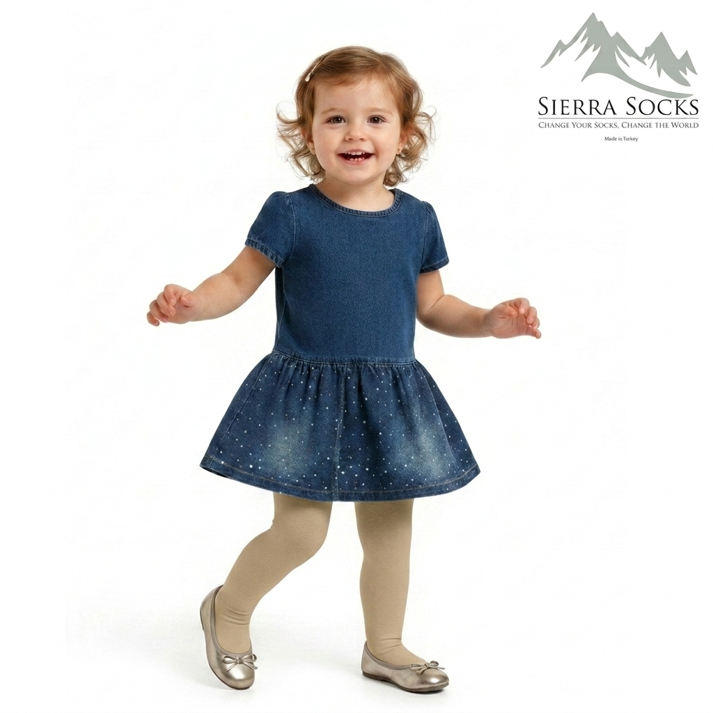 Flat-Knit Tights for Girls for School Uniforms, Daily Wear Legwear