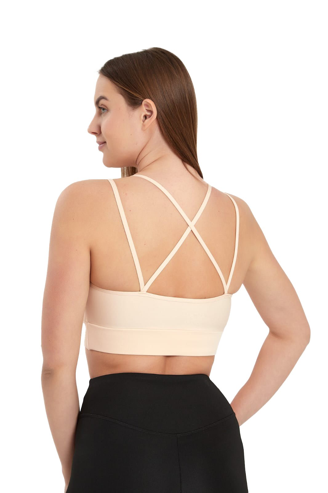 Juniors' and Women's Lightly Padded Sports Bra, Double Strap Plunge Yoga Top - Wear Sierra