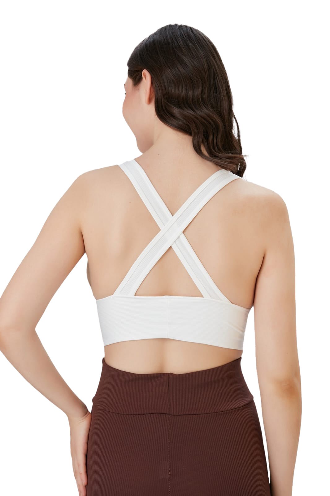 Juniors' and Women's Ultra Comfortable Soft Plunge Neck Top, Padded Workout Wear - Lightweight & Breathable Activewear - Wear Sierra