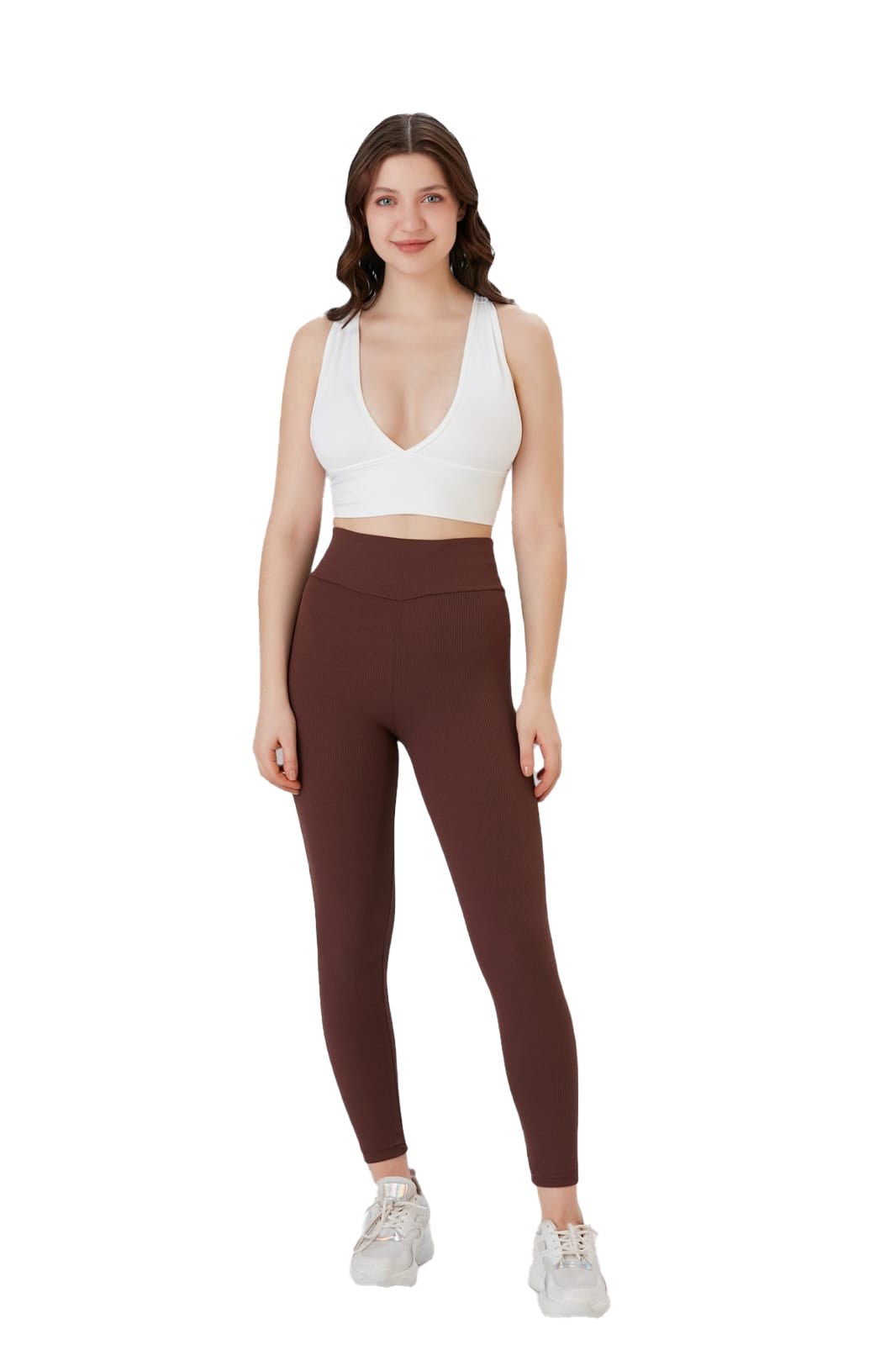 Juniors' and Women's Ultra Comfortable Soft Plunge Neck Top, Padded Workout Wear - Lightweight & Breathable Activewear - Wear Sierra