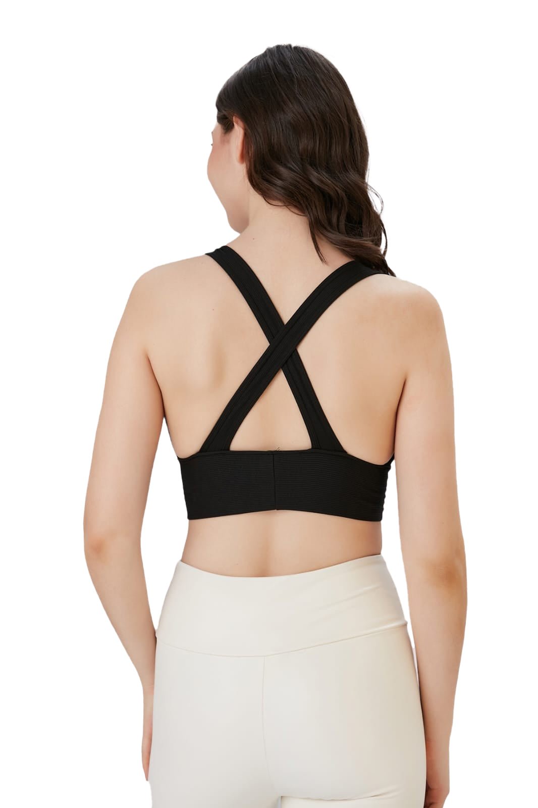 Juniors' and Women's Ultra Comfortable Soft Plunge Neck Top, Padded Workout Wear - Lightweight & Breathable Activewear - Wear Sierra