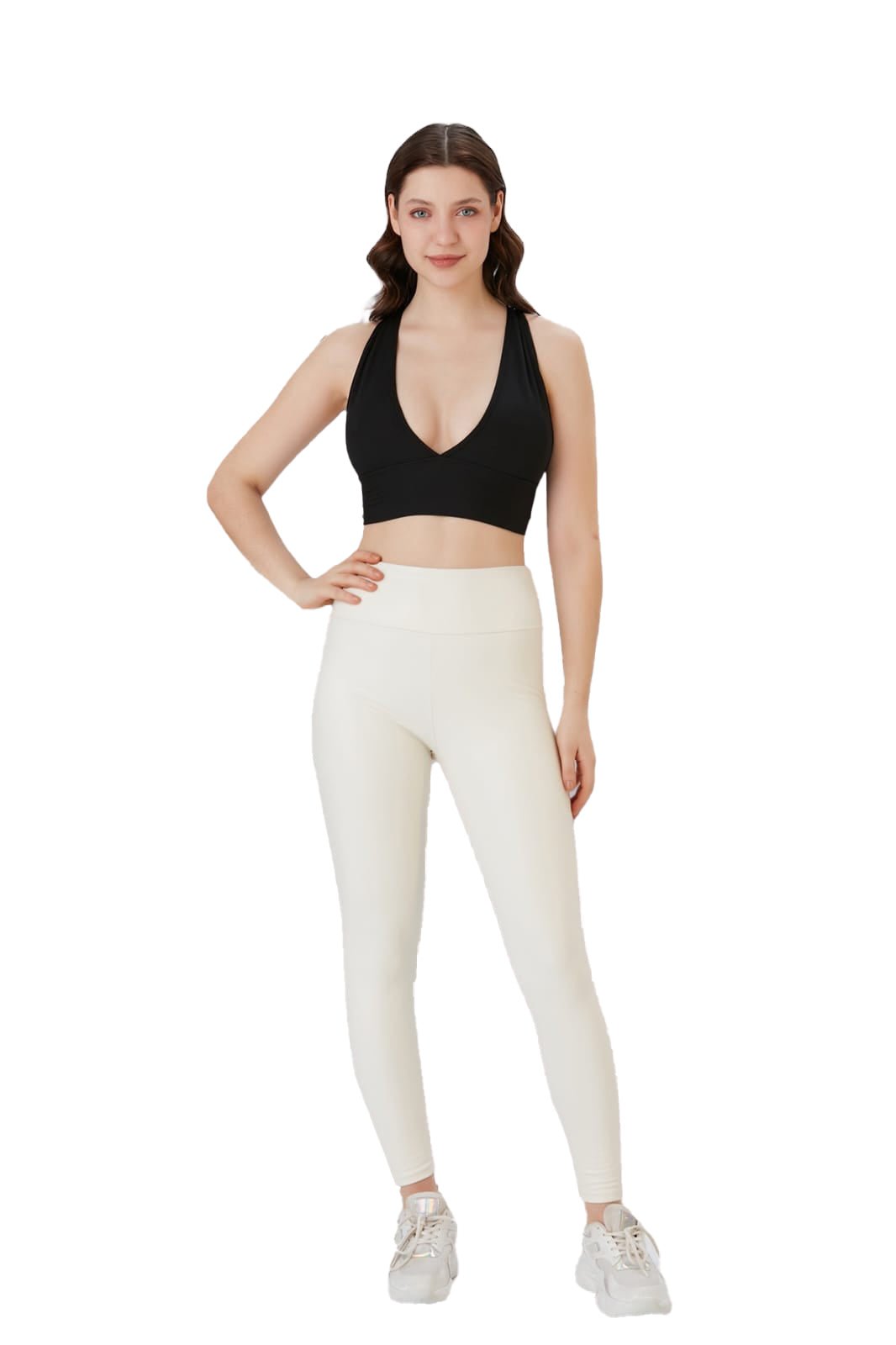 Juniors' and Women's Ultra Comfortable Soft Plunge Neck Top, Padded Workout Wear - Lightweight & Breathable Activewear - Wear Sierra