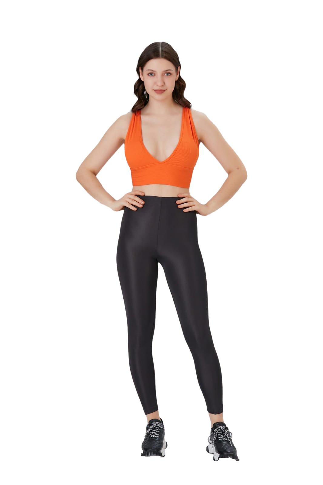 Juniors' and Women's Ultra Comfortable Soft Plunge Neck Top, Padded Workout Wear - Lightweight & Breathable Activewear - Wear Sierra