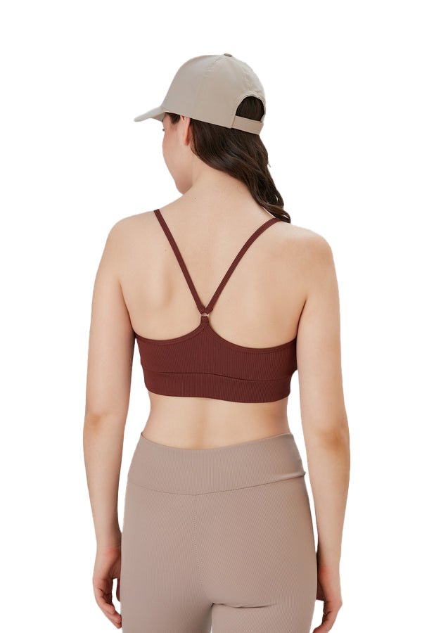 Junior's and Women's Workout Wear, Spaghetti Strap Racer Back Bra Top - Wear Sierra