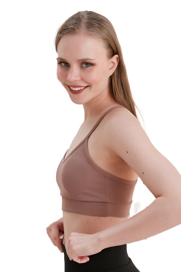 Junior's and Women's Workout Wear, Spaghetti Strap Racer Back Bra Top - Wear Sierra