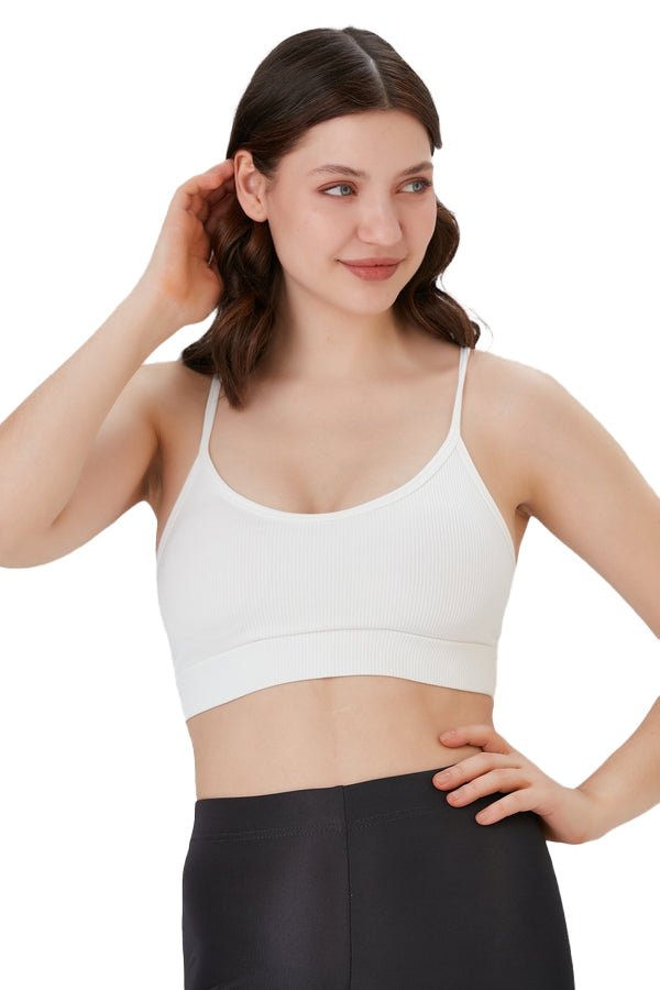 Junior's and Women's Workout Wear, Spaghetti Strap Racer Back Bra Top - Wear Sierra