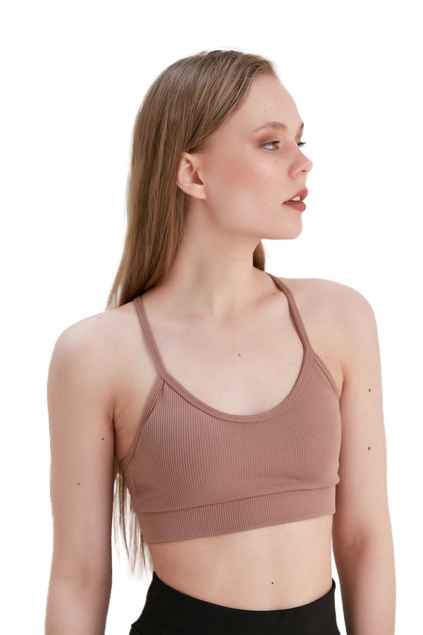 Junior's and Women's Workout Wear, Spaghetti Strap Racer Back Bra Top - Wear Sierra