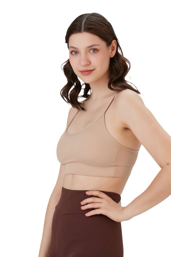 Junior's and Women's Workout Wear, Spaghetti Strap Racer Back Bra Top - Wear Sierra