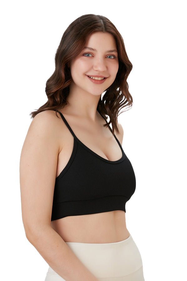 Junior's and Women's Workout Wear, Spaghetti Strap Racer Back Bra Top - Wear Sierra
