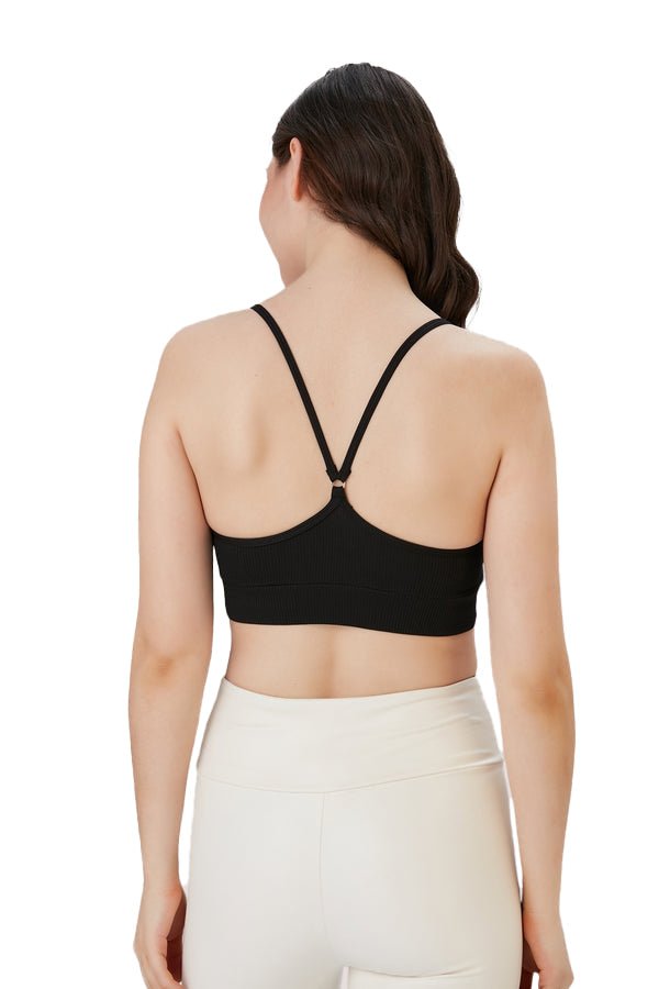 Junior's and Women's Workout Wear, Spaghetti Strap Racer Back Bra Top - Wear Sierra