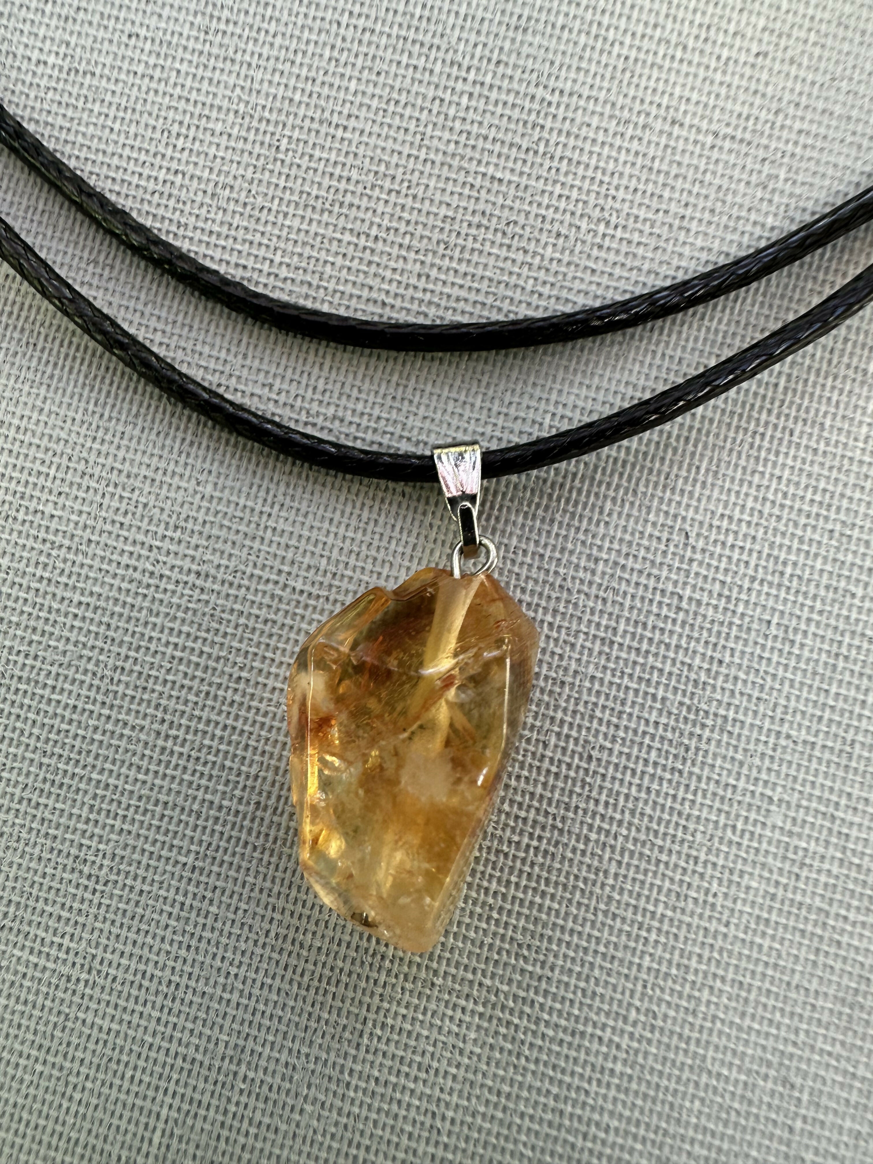 Citrine Natural Stone Bracelet with Matching Necklace - 0