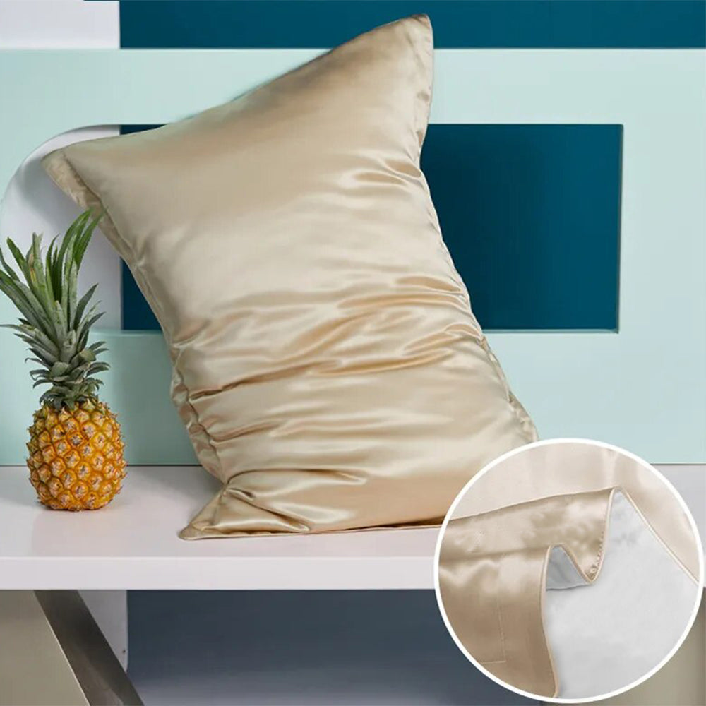 ANYHOUZ Pillowcase 50x90cm Gold Pure Real Silk For Comfortable And Relaxing Home Bed - 0