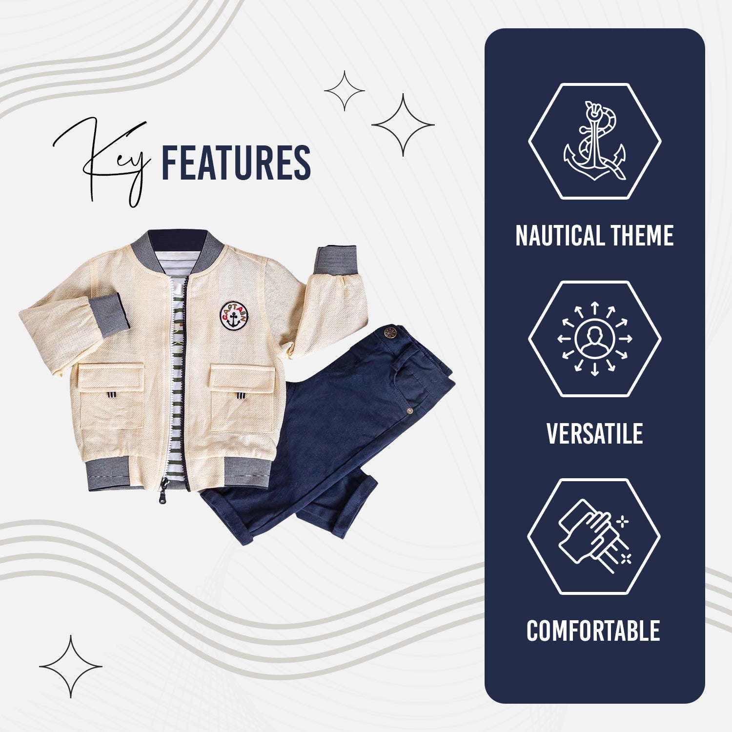 Little Boy & Toddler 3-Piece Casual Outfit - Jacket, T-Shirt & Jeans - Wear Sierra