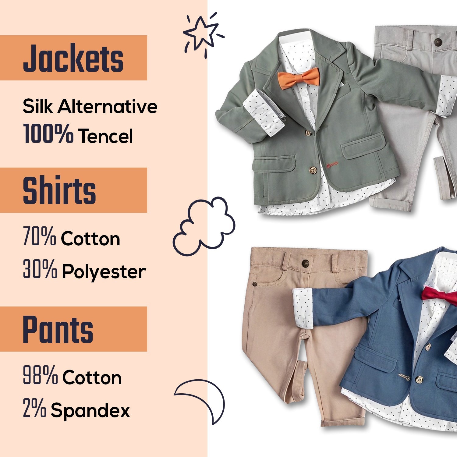 Little Boy & Toddler Boy's 3-Piece Suit with Fully Lined Jacket, Pants and Button Up Shirt - Wear Sierra