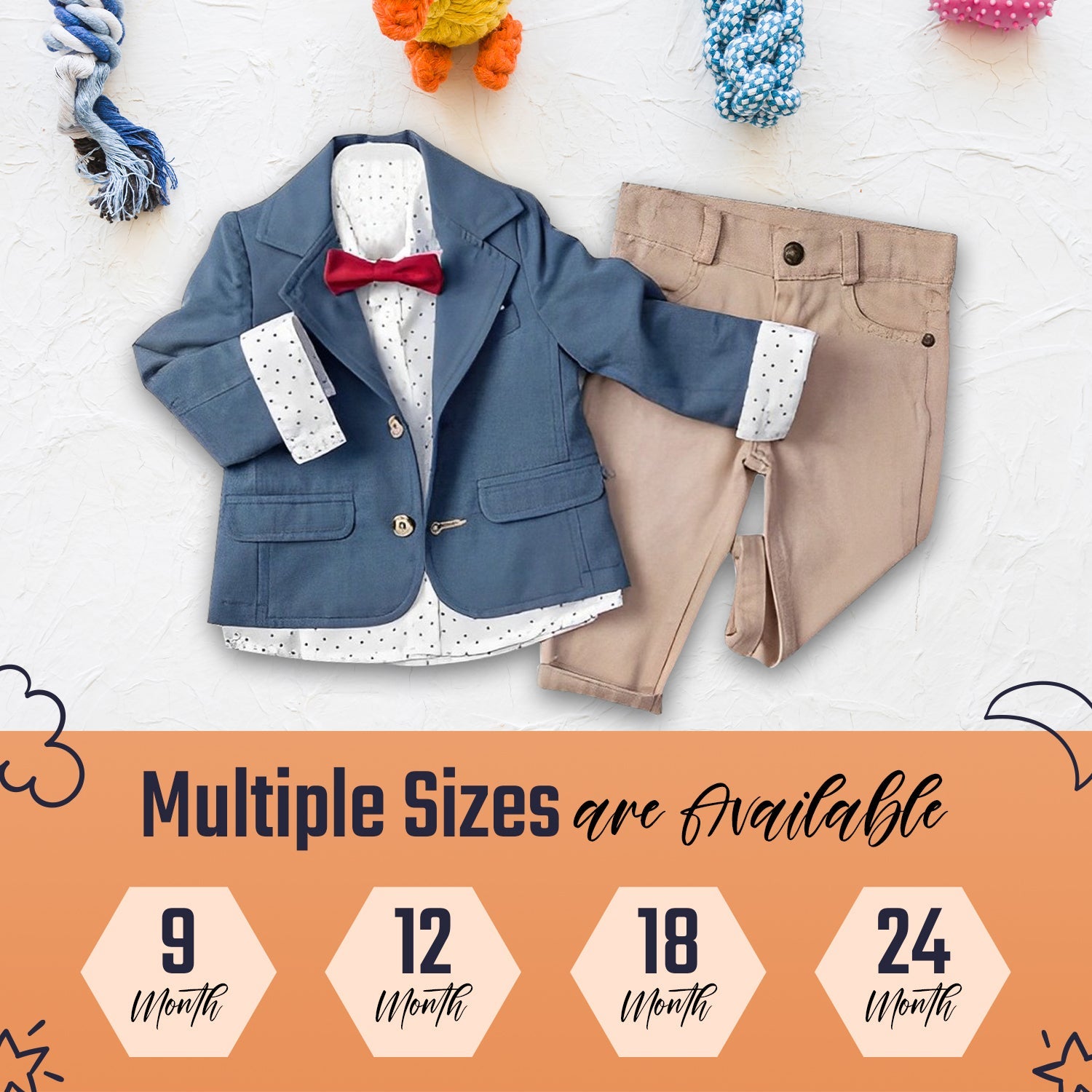 Little Boy & Toddler Boy's 3-Piece Suit with Fully Lined Jacket, Pants and Button Up Shirt - Wear Sierra