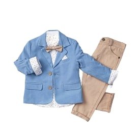 Little Boy's Colorful Suit Jacket, Pants and Button-Up Shirt 3-Piece Set - Wear Sierra