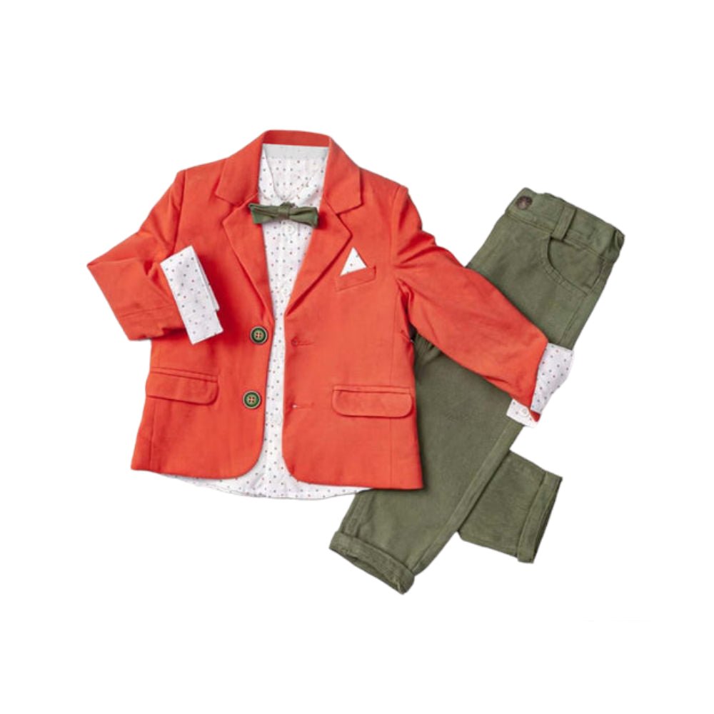 Little Boy's Colorful Suit Jacket, Pants and Button-Up Shirt 3-Piece Set - Wear Sierra