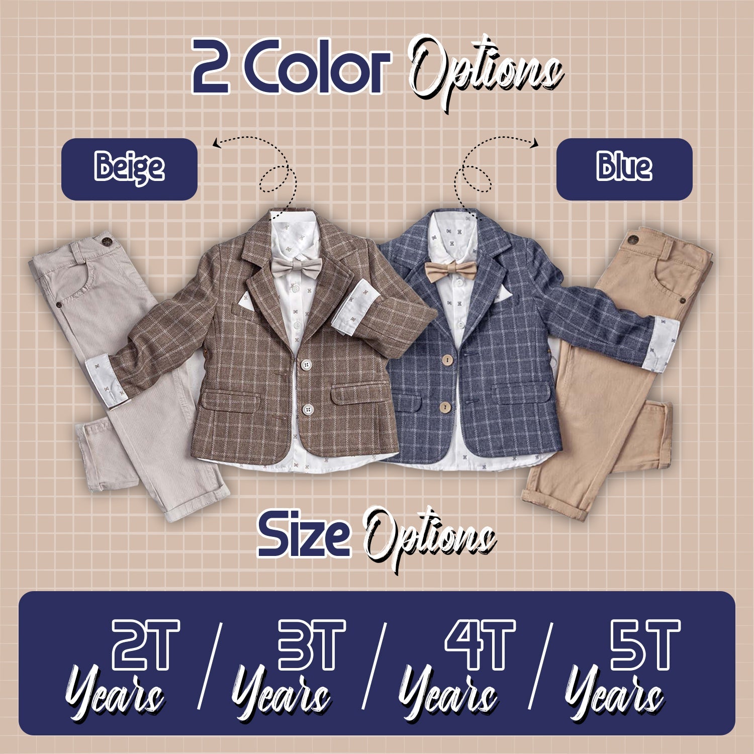 Little Boys' Jacket, Long Sleeve Button-Up Shirt and Pants 3-Piece Dressy Suit - Wear Sierra