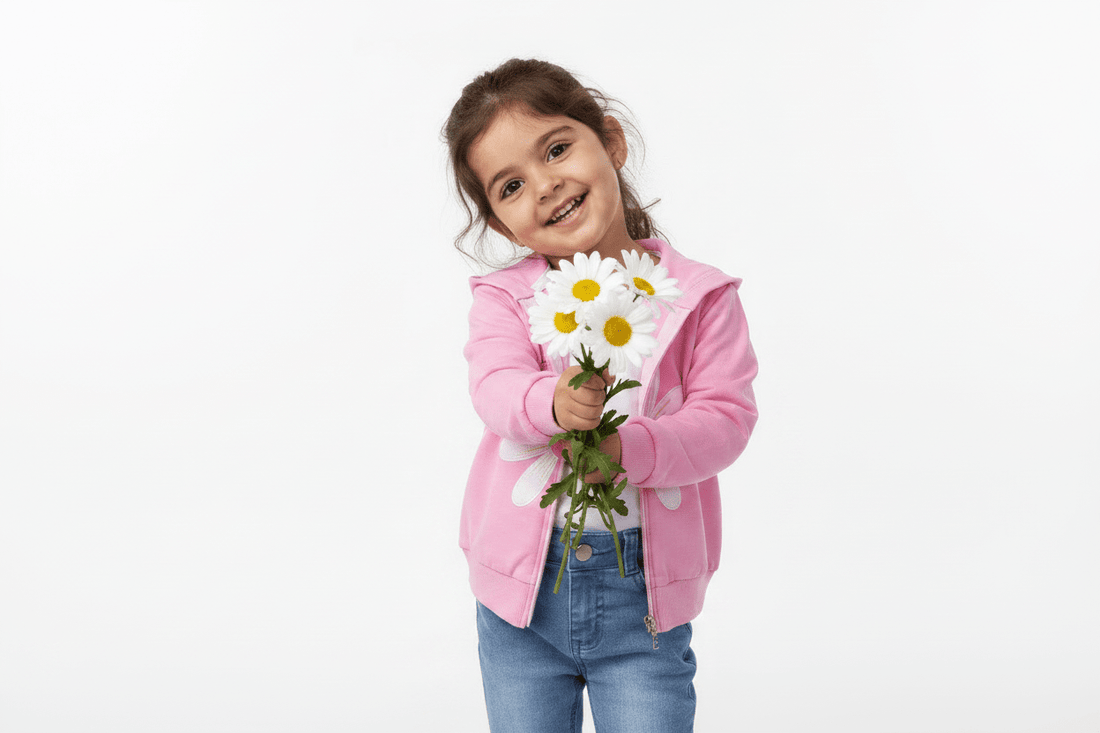 Little Girls' Colorful Hoodie Jacket, Jeans and T-Shirt Cute Girly 3-Piece Set - Wear Sierra