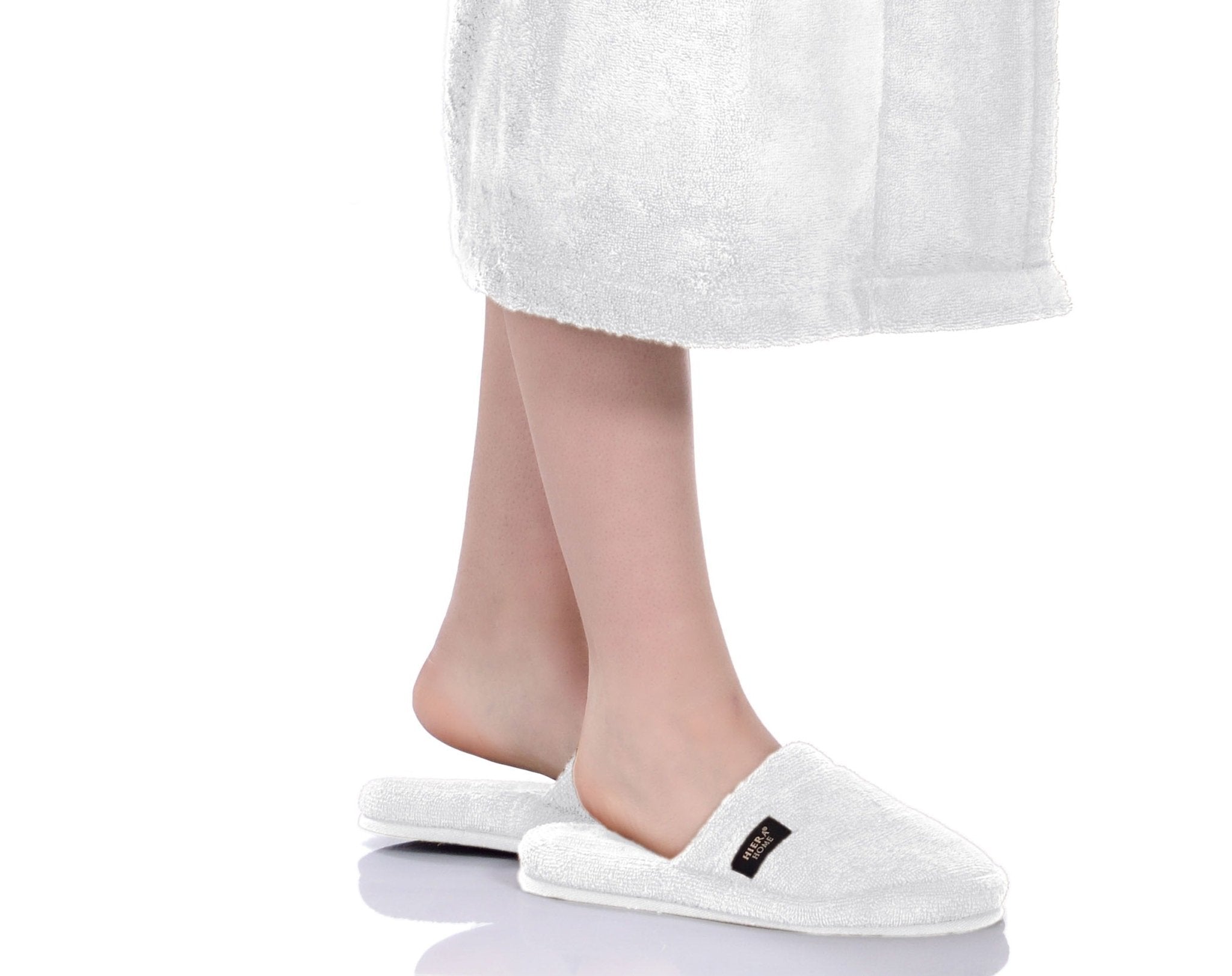 Luxury Non-Slip House Slippers in Turkish Cotton, Hotel Style Ultra Soft, Spa-Level Closed Toe Bath Slippers for Men & Women - Wear Sierra