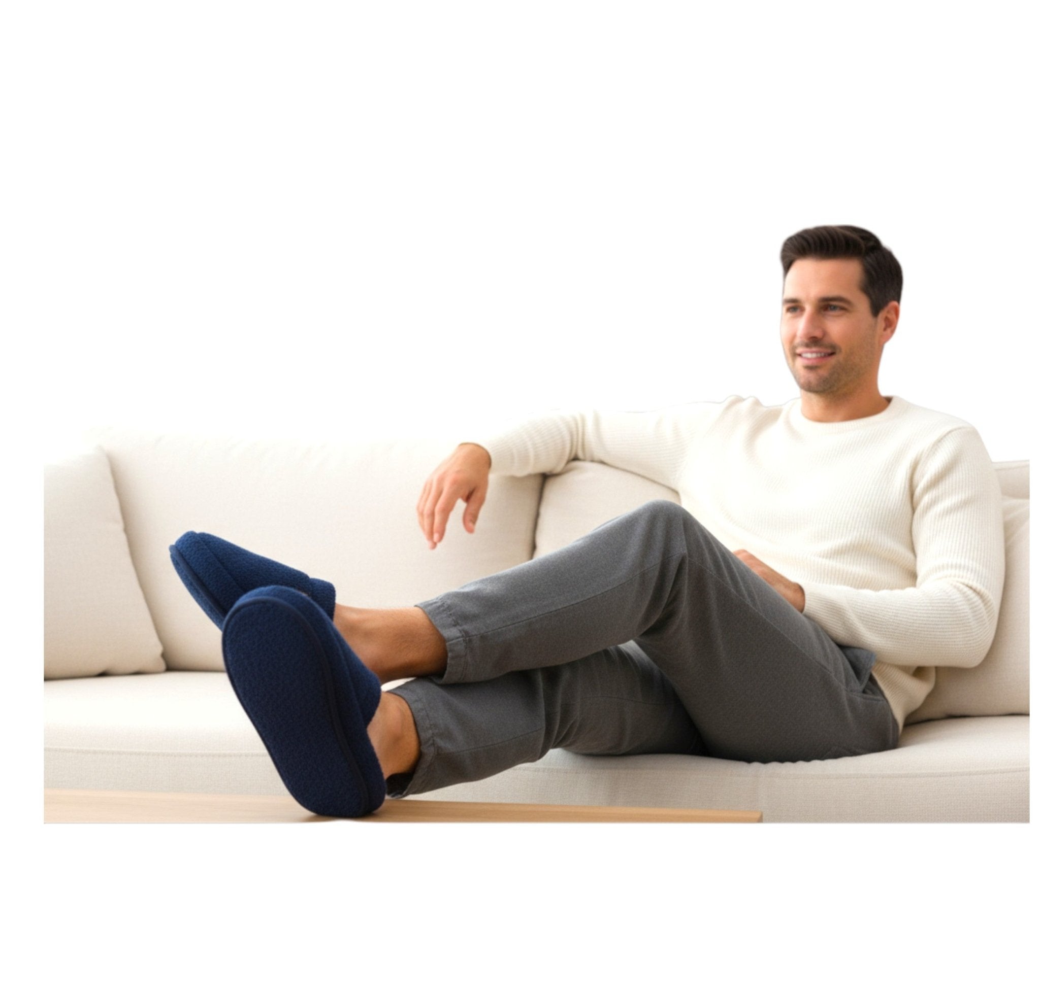 Luxury Non-Slip House Slippers in Turkish Cotton, Hotel Style Ultra Soft, Spa-Level Closed Toe Bath Slippers for Men & Women - Wear Sierra