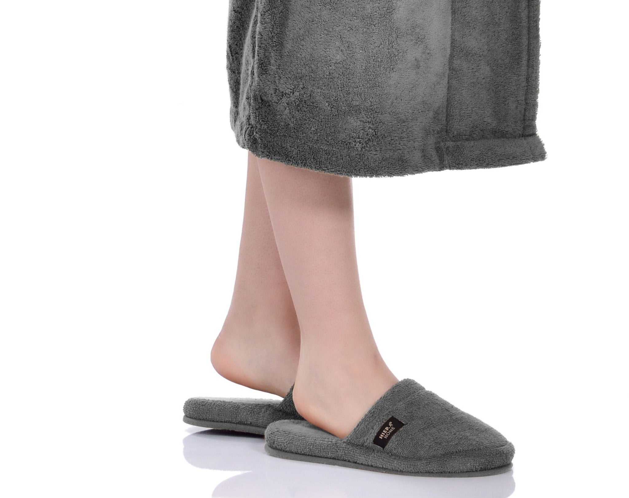 Luxury Non-Slip House Slippers in Turkish Cotton, Hotel Style Ultra Soft, Spa-Level Closed Toe Bath Slippers for Men & Women - Wear Sierra