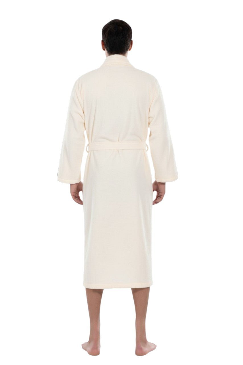 Luxury Turkish Bath Robes for Him & Her, 100% Turkish Cotton, Hotel Style Ultra Soft Robes For Home and Bath - Soft Shawl Collar Bathrobe with Adjustable Belt in X-Small / Small - Wear Sierra