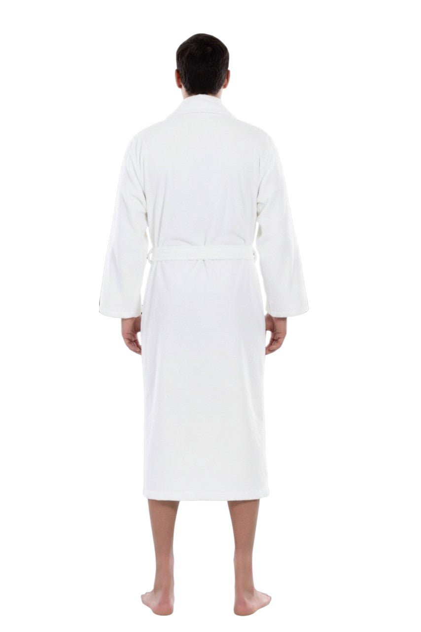 Luxury Turkish Bath Robes for Men & Women, 100% Turkish Cotton, Hotel Style Ultra Soft Robes For Home and Bath - Soft Shawl Collar Bathrobe with Adjustable Belt for Him & Her (One Size Fits Most) - Wear Sierra