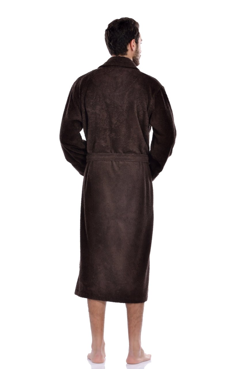 Luxury Turkish Bath Robes for Men & Women, 100% Turkish Cotton, Hotel Style Ultra Soft Robes For Home and Bath - Soft Shawl Collar Bathrobe with Adjustable Belt for Him & Her (One Size Fits Most) - Wear Sierra