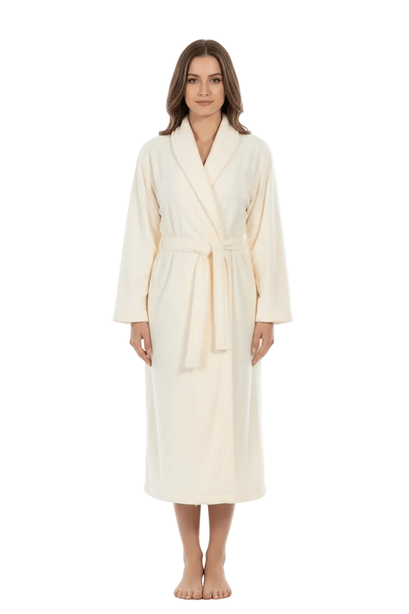 Luxury Turkish Bath Robes for Men & Women, 100% Turkish Cotton, Hotel Style Ultra Soft Robes For Home and Bath - Soft Shawl Collar Bathrobe with Adjustable Belt for Him & Her (One Size Fits Most) - Wear Sierra