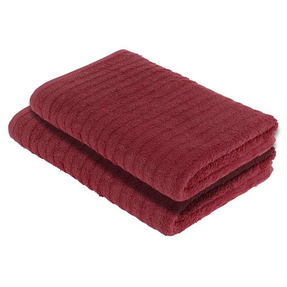Luxury Turkish Bath Towels, 100% Turkish Cotton, Quick Drying, High Absorbency, Ultra Soft Towels For Home and Bath, Oversized 30"W x 55"L 2-Piece Plush Bath Towels, Stairs Design - Wear Sierra